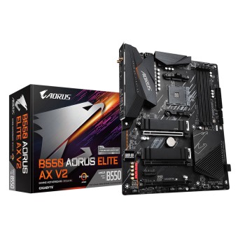 GIGABYTE B550 AORUS ELITE AX V2 Soket AM4 AMD B550  DDR4 4733MHz (O.C.) M.2 Anakart