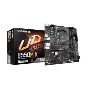 Gigabyte B550M-K AMD B550 Soket AM4 DDR4 4733MHz (O.C.) M.2 Ultra Durable mATX Anakart