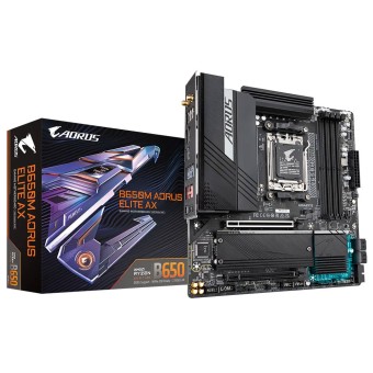 GIGABYTE B650M AORUS ELITE AX AMD B650 Soket AM5 DDR5 6666MHz (OC) mATX Anakart