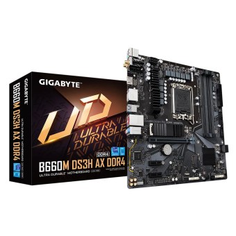 GIGABYTE B660M DS3H AX DDR4 Intel B660 Soket 1700 DDR4 5333MHz (O.C.) mATX Anakart