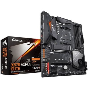 GIGABYTE X570 AORUS ELITE AMD X570 Soket AM4 DDR4 4000MHz (O.C.) M.2 RGB Anakart