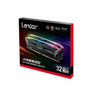 Lexar ARES RGB 32GB (2x16) DDR5 6400MHz Siyah CL32 PC Ram-LD5EU016G-R6400GDLA