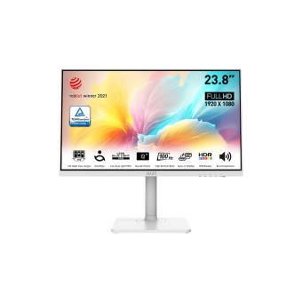 MSI 23.8 MODERN MD2412PW 100HZ 1MS FHD 16:9 FLAT IPS  Adaptive-Sync Pivot Beyaz Type-C Monitör