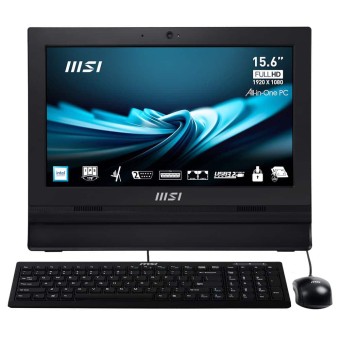 MSI AIO PRO AP162T ADL-002XTR 15.6 DOKUNMATIK CELERON N100 4GB DDR4 256GB SSD FreeDOS SIYAH All In One Pc