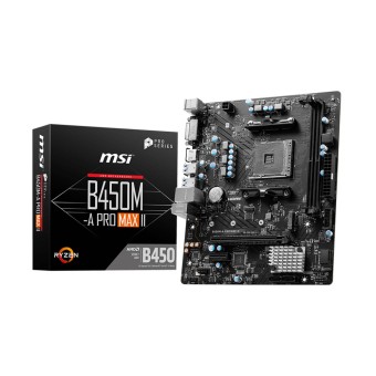 MSI B450M-A PRO MAX II AMD B450 Soket AM4 4133Mhz (OC) DDR4 M.2 mATX Anakart