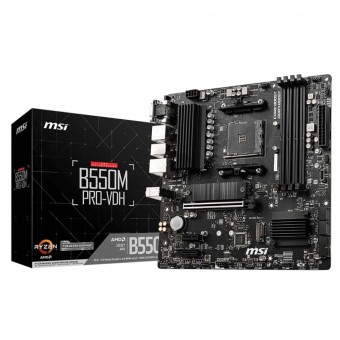 MSI B550M PRO-VDH Amd B550 Soket AM4 DDR4 4400MHz (O.C.) M.2 mATX Anakart