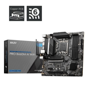 MSI B660M-A WIFI Intel B660 Soket 1700 DDR5 6200(OC)  M2 mATX Anakart