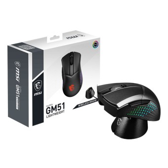 MSI CLUTCH GM51 LIGHTWEIGHT WIRELESS 26000 DPI WITH WHEEL RGB Kablosuz Gaming Mouse