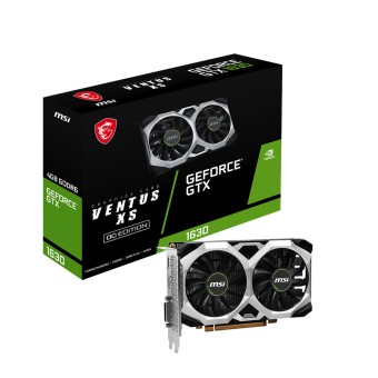 MSI GeForce GTX 1630 VENTUS XS 4G OC GTX1630 4GB GDDR6 64Bit DX12 NVIDIA Ekran Kartı