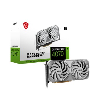 MSI GeForce RTX 4070 VENTUS 2X WHITE 12G 192Bit 12GB PCI-E 4.0 GDDR6X NVIDIA DLSS 3 Ekran Kartı