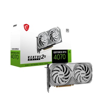 MSI GeForce RTX 4070 VENTUS 2X WHITE 12G OC 192Bit 12GB PCI-E 4.0 GDDR6X NVIDIA DLSS 3 Ekran Kartı