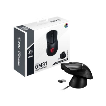 MSI GG CLUTCH GM31 LIGHTWEIGHT WIRELESS RGB 12000 DPI Kablosuz Gamıng Mouse