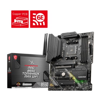 MSI MAG B550 TOMAHAWK MAX WIFI AM4 5100Mhz(OC) DDR4  WIFI 6E RGB ATX Anakart