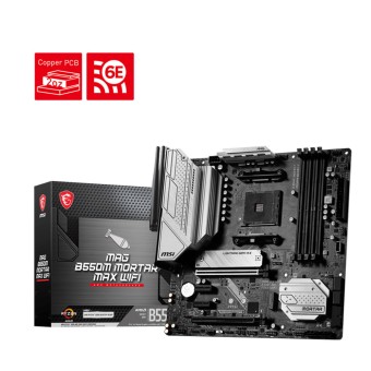 MSI MAG B550M MORTAR MAX WIFI Soket AM4 DDR4 4400(OC) mATX Anakart