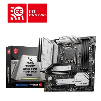 MSI MAG B660M MORTAR MAX WIFI DDR4 Intel B660 Soket 1700 DDR4 4800 (OC) ,M.2 mATX Anakart