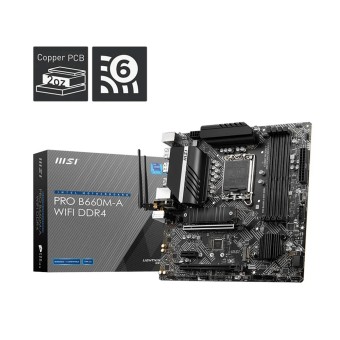 MSI MB PRO B660M-A WIFI DDR4 Soket 1700 DDR4 4800MHz (O.C.) mATX Anakart