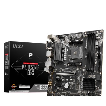 MSI PRO B550M-P GEN3 AMD B550 Soket AM4 DDR4 4400Mhz (OC)  M.2 mATX Anakart