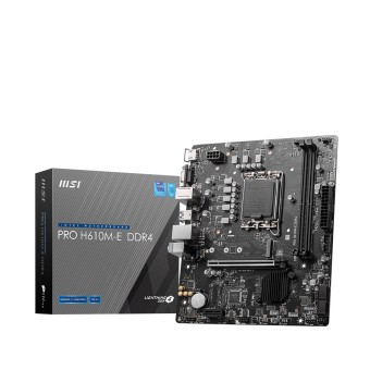 MSI PRO H610M-E DDR4 Intel H610 Soket 1700 DDR4 3200(OC) HDMI VGA M.2 mATX Anakart