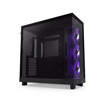 NZXT H6 Flow RGB Fanlı Temperli Camlı ATX Siyah Mid Tower Kasa-CC-H61FB-R1