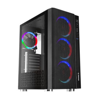 Rampage CARISMA MESH 4x120 mm Rainbow Fan 650W 80Plus Temperli Cam Usb 3.0 Gaming Kasa