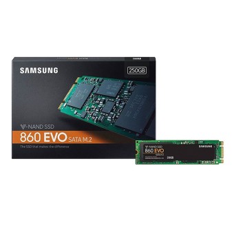 SAMSUNG 250GB MZ-N6E250BW 860 EVO M.2 SATA Okuma Hızı 550MB / Yazma Hızı 520MB SSD